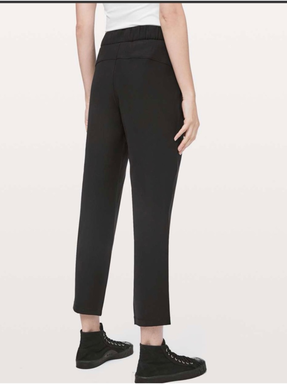 LULULEMON On The Fly Pants Size 4 Black 27” Packable Stretch Elastic Waist Read - Picture 11 of 15